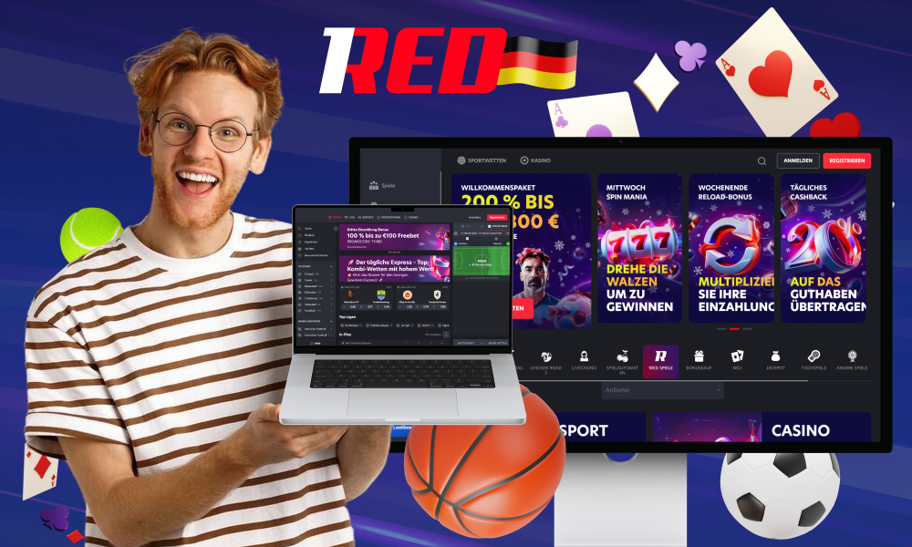 Das 1Red Casino in Deutschland bietet Slots, Live-Casino und Sportwetten mit Boni