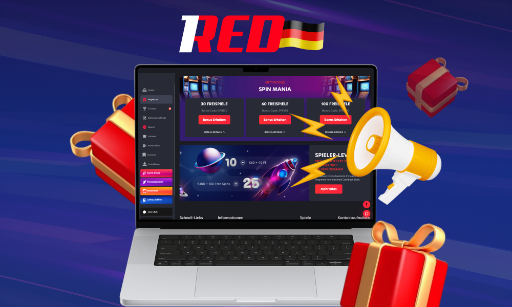 Der Bonus ohne Einzahlung von 1Red wird nach der Registrierung automatisch gutgeschrieben